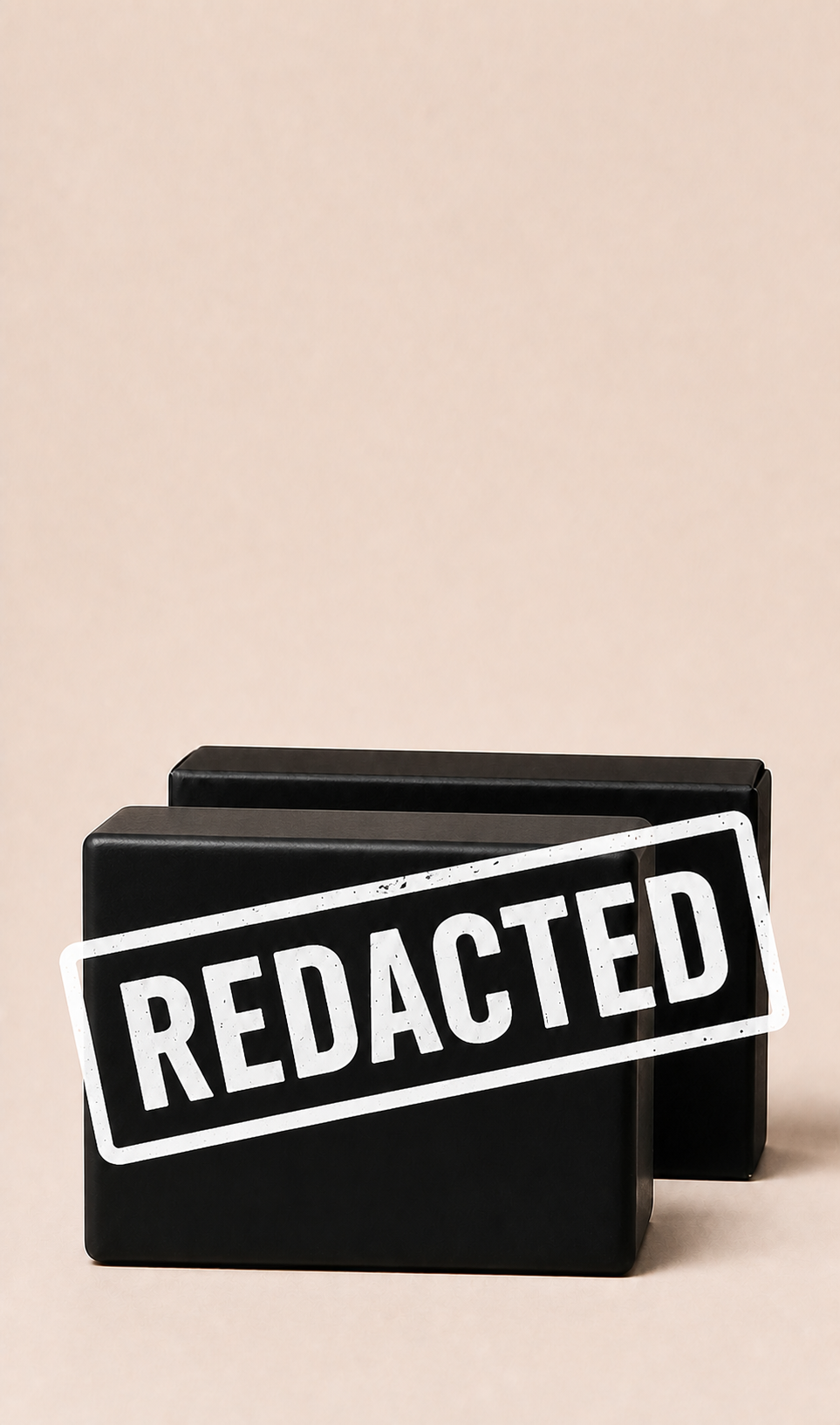 NOT SO FAMOUS INFLUENCER: blacked-out soap bar and box marked REDACTED