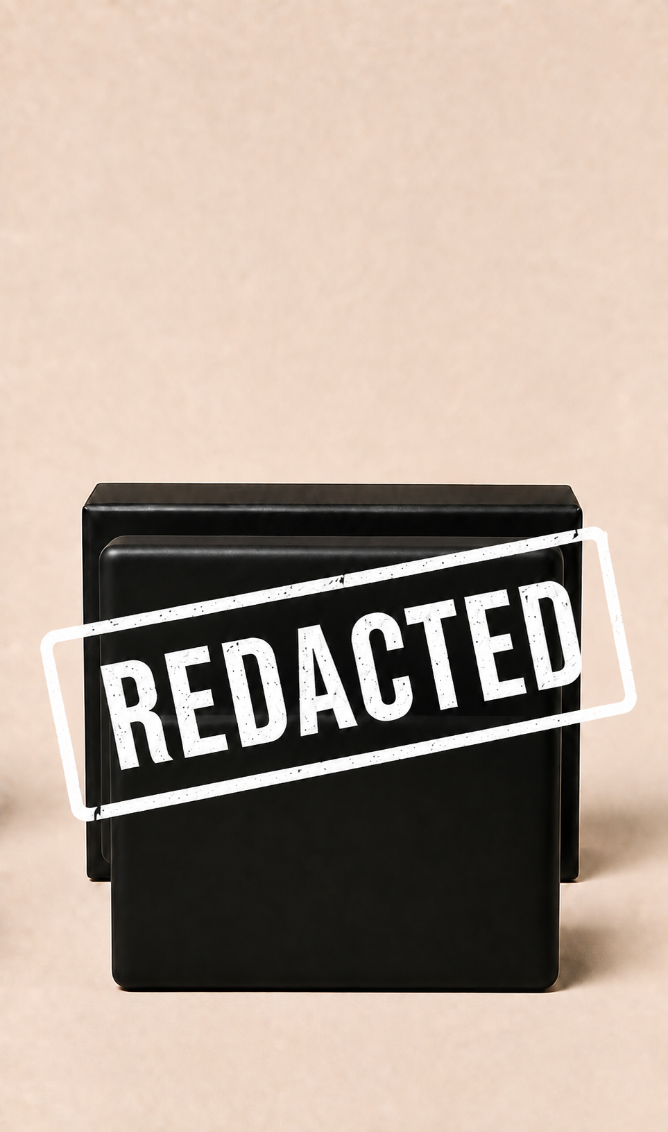 RICH GIRL: blacked-out soap bar and box marked REDACTED
