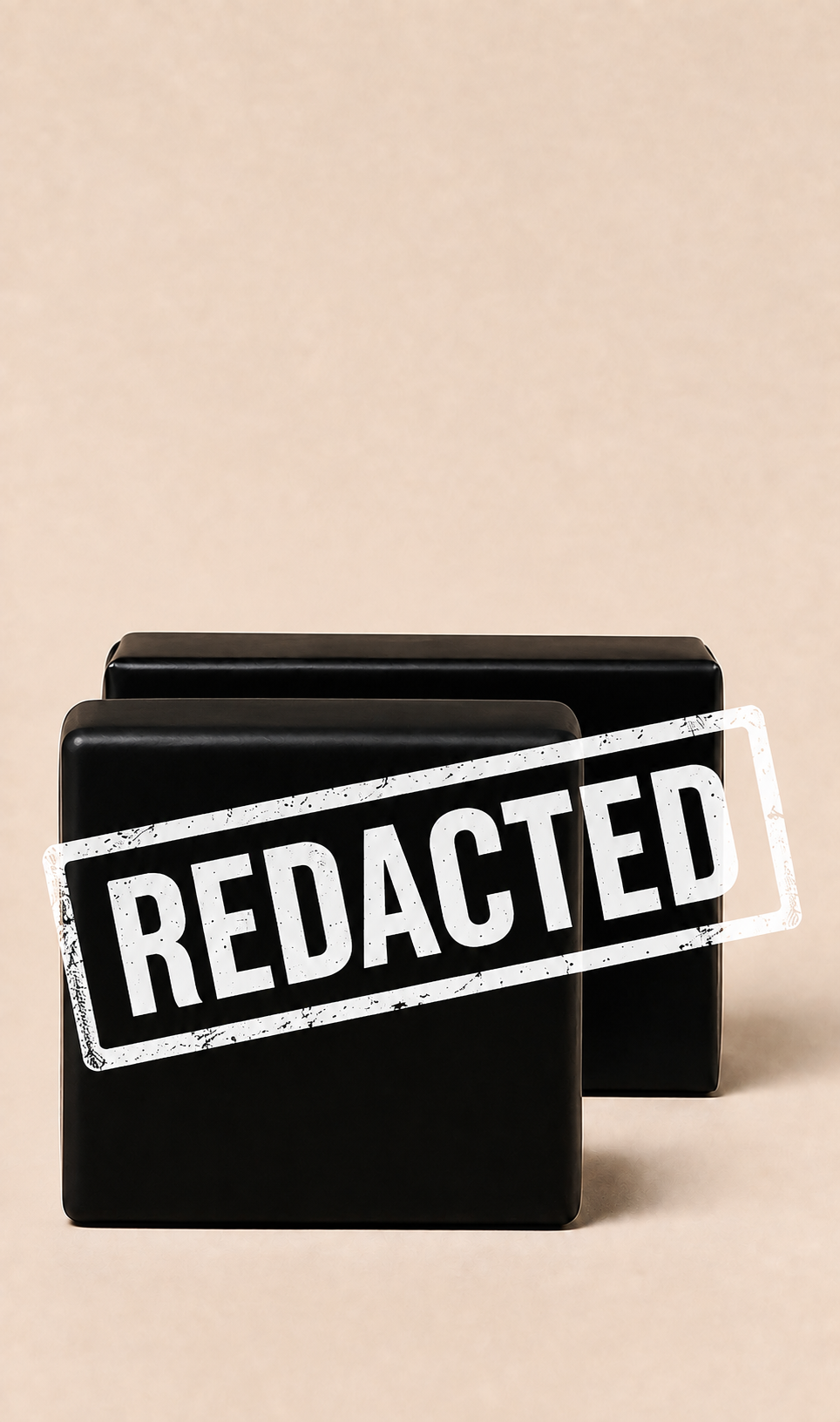 BAD INFLUENCE: blacked-out soap bar and box marked REDACTED